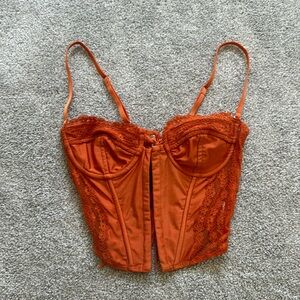 Orange Corset Top